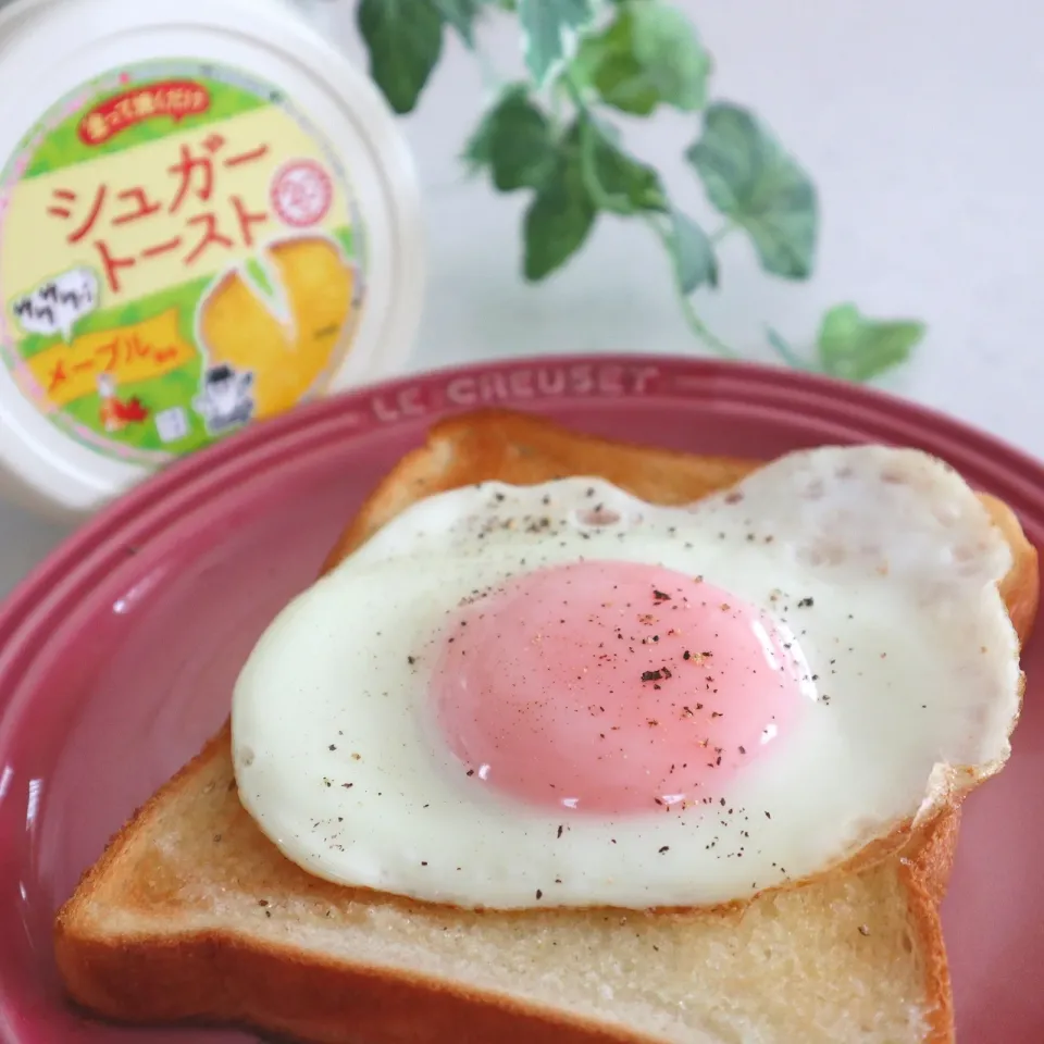 メープル風味の目玉焼きトースト|naotanさん