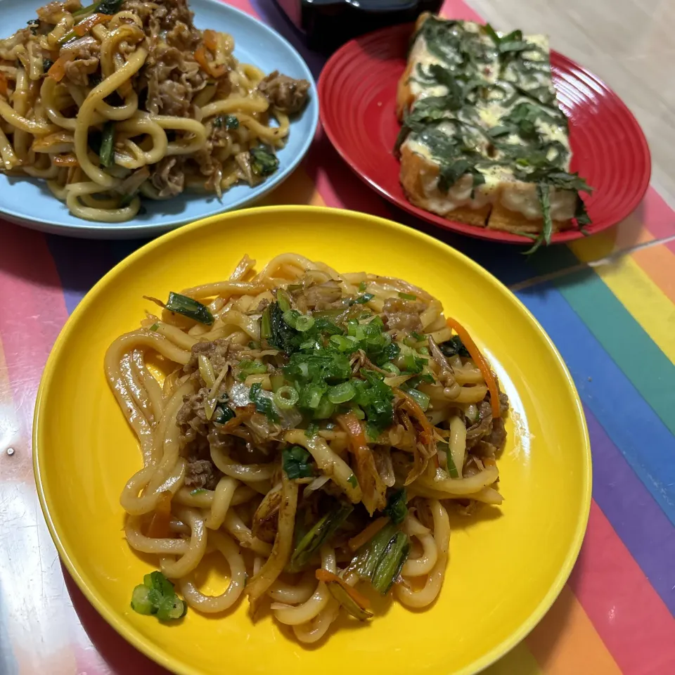 牛ねぎ焼きうどん♬|panchiさん