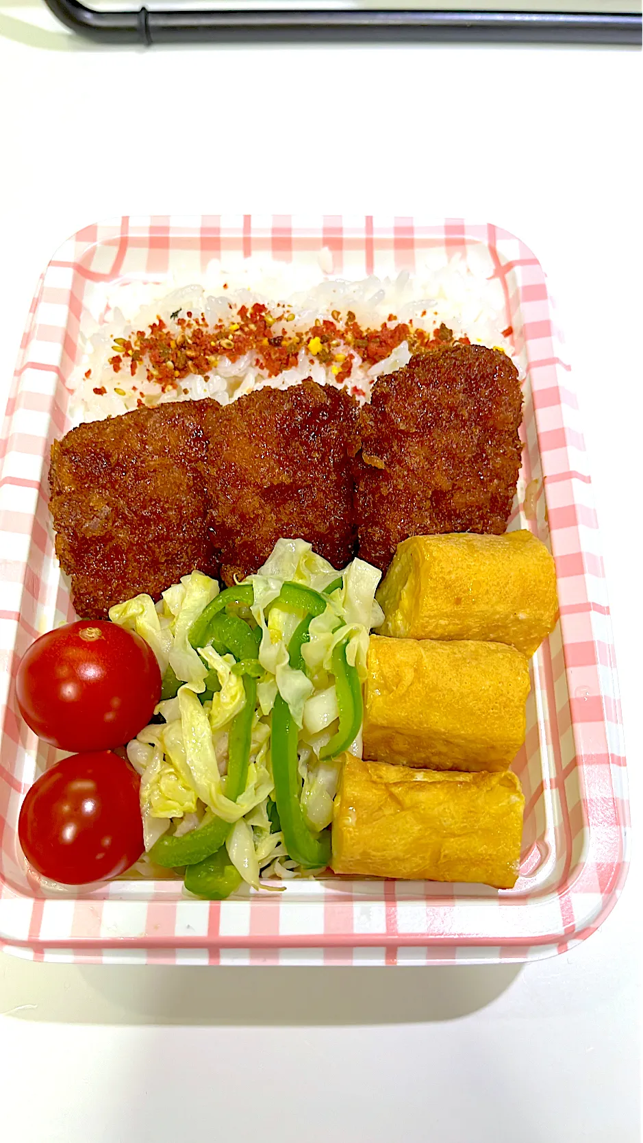 ちびトンカツ弁当🍱|mirrorさん