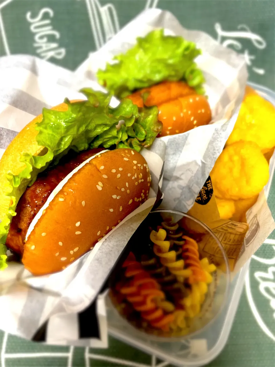 今日のお弁当〜バーガー🍔〜|ちびこさん