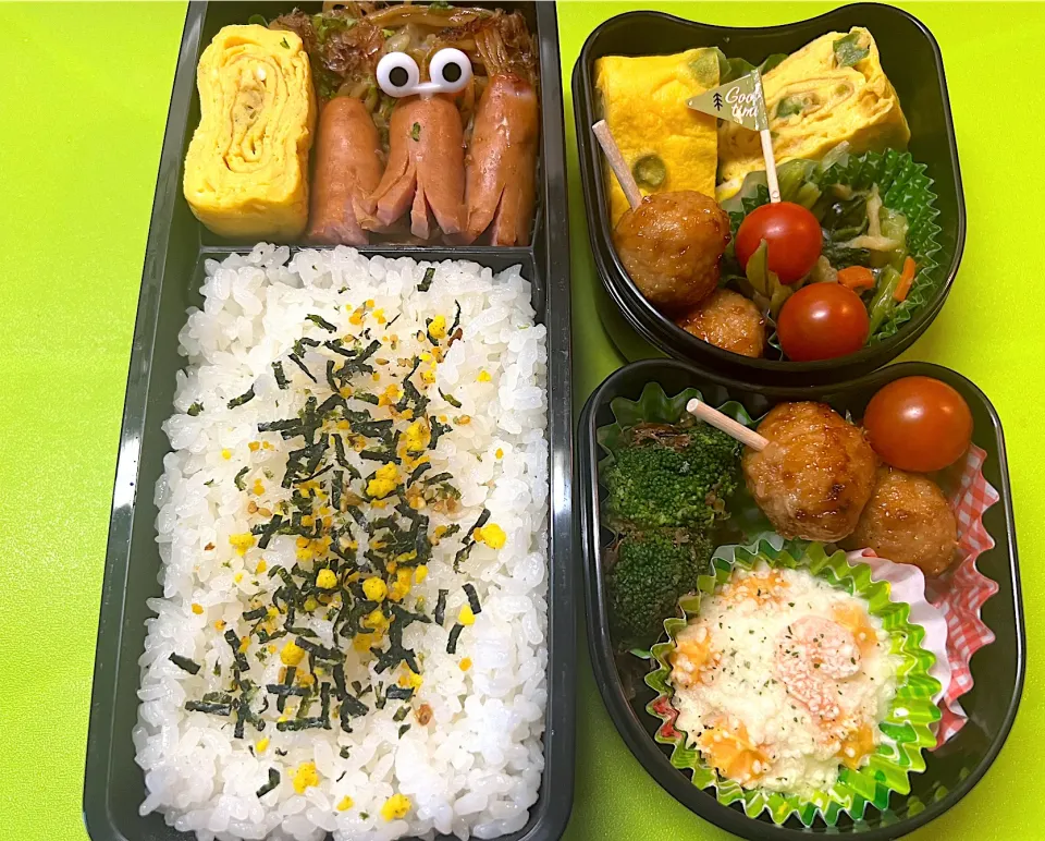 息子のお弁当🌈(水)串団子|KCoさん