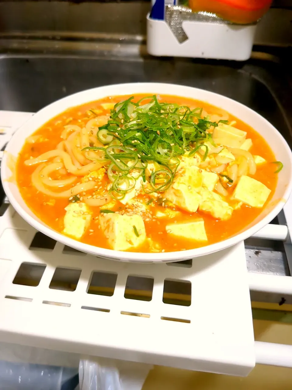 Snapdishの料理写真:スンプトゥかき卵うどん|高橋智弘さん