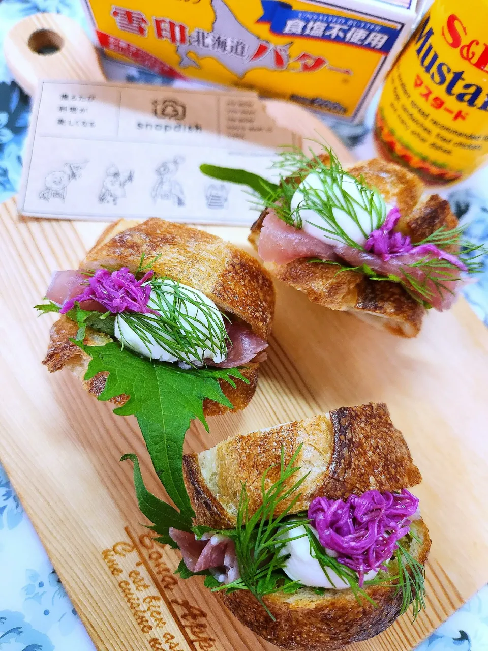 🔷国産小麦のあるもんでバゲットサンド🥖🥪🔷|@きなこさん