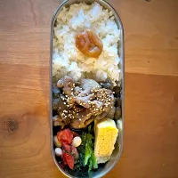 Snapdishの料理写真:ナスと豚肉の味噌炒め弁当|ひなこさん