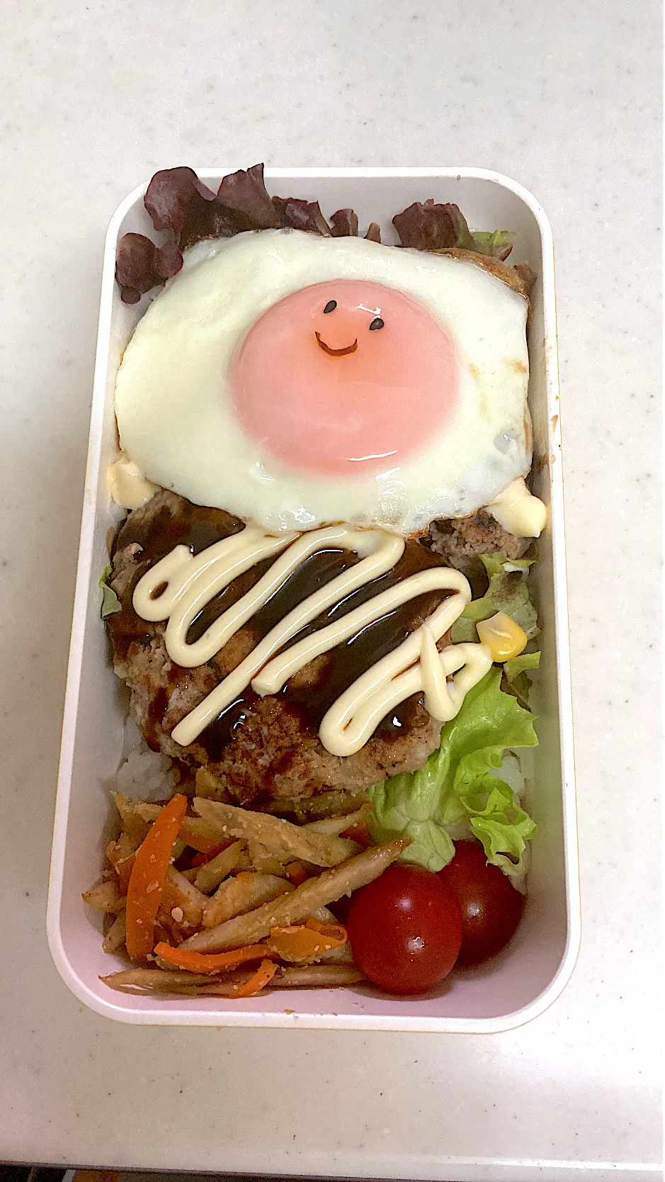 Snapdishの料理写真:ロコモコ弁当|Terumi  Yokosawaさん