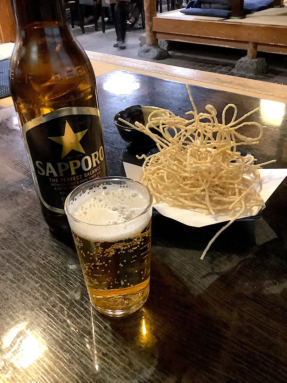 Snapdishの料理写真:このおつまみ最高😀🍺『揚げ蕎麦』|アライさんさん