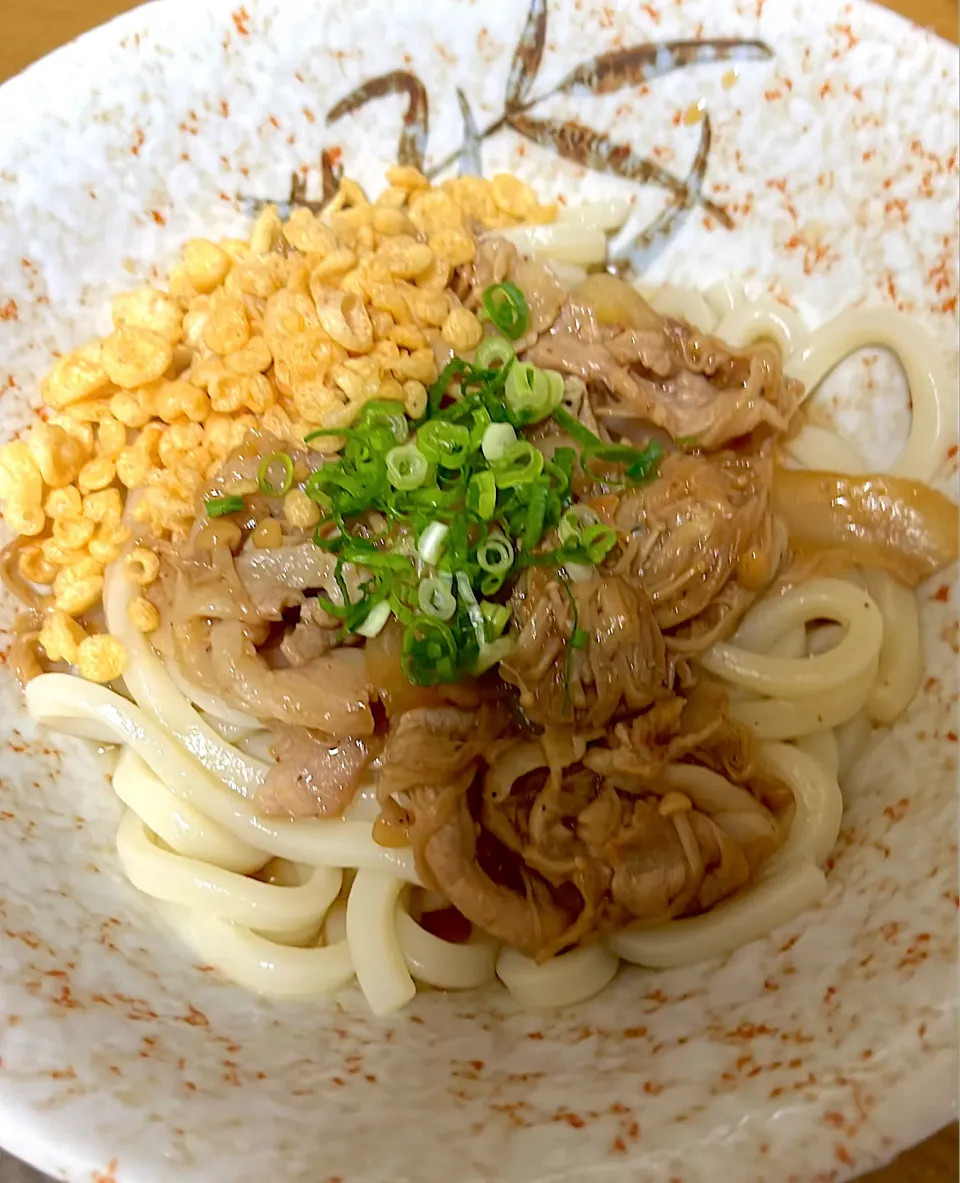 Snapdishの料理写真:ぶっかけ肉うどん◥█̆̈◤࿉∥|miiina・＊・さん