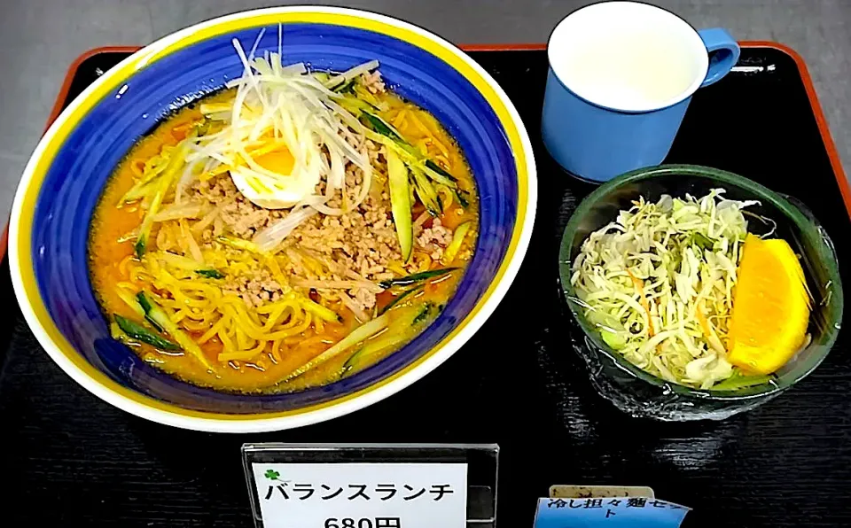 札幌市白石区役所食堂日替わり定食　冷やし担々麺セット|nyama1さん