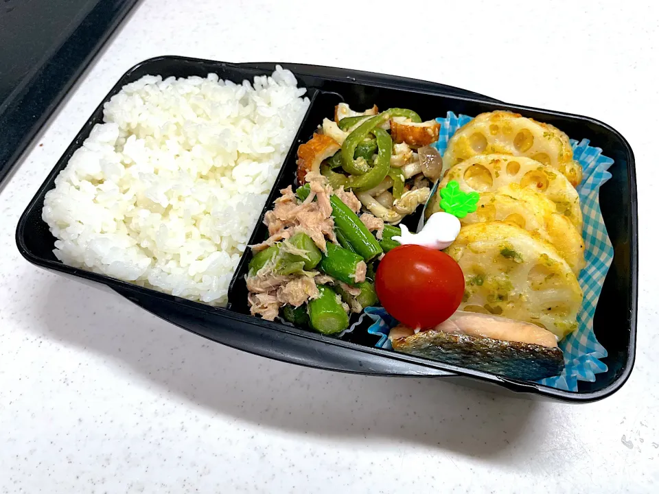 5/10 旦那弁当⁂蓮根のはさみ揚げ弁当|ゆさん