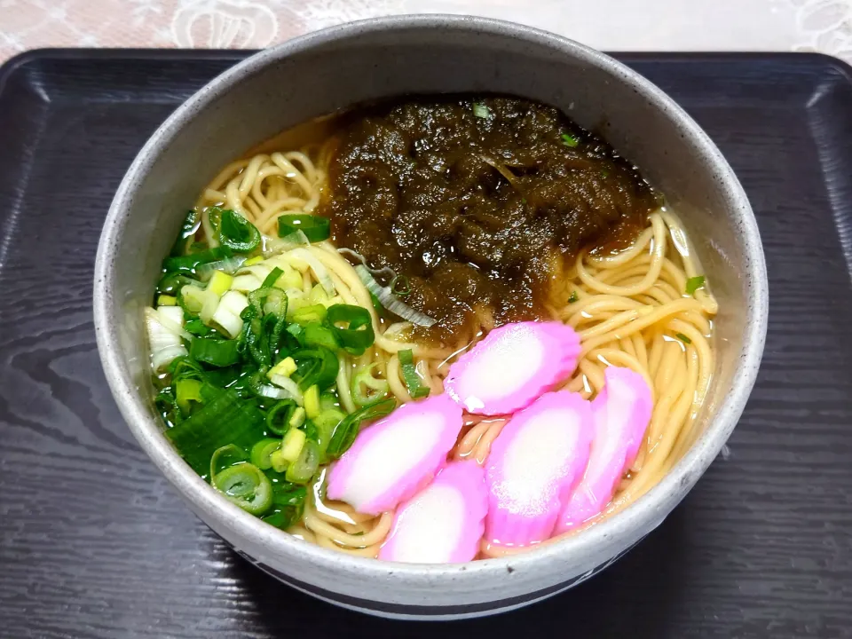 今日の朝ごはんは家で、中日そば（中華そば＋うどんスープ）。|Mars＠釜飯作り研究中さん