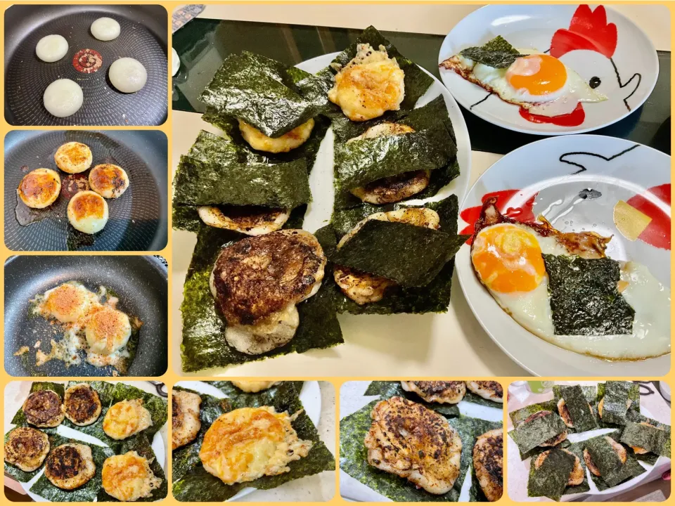 バター醤油餅と明太子チーズ餅で朝ごはん|Takeshi  Nagakiさん