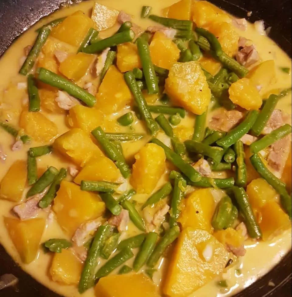 String beans & squash in coconut milk|bjorkさん