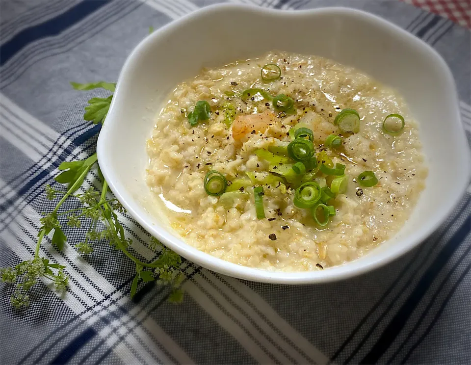 海老とネギのオートミール中華粥|eiyadeさん