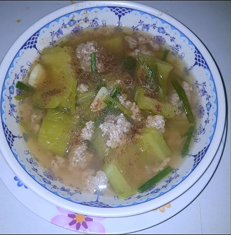 minced pork soup with glass noodles and bitter gourd|patlovestocookさん