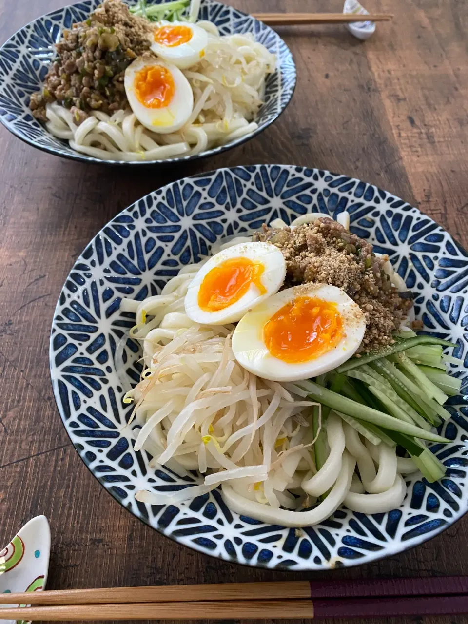 なす肉味噌の冷やし坦々うどん|ちぐあささん