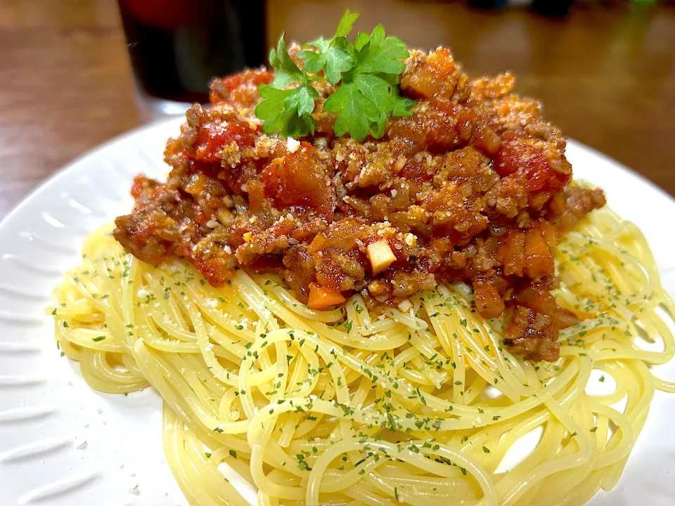 KALDIの水出しアイスコーヒーとミートソースパスタ🍝|ゆうゆさん