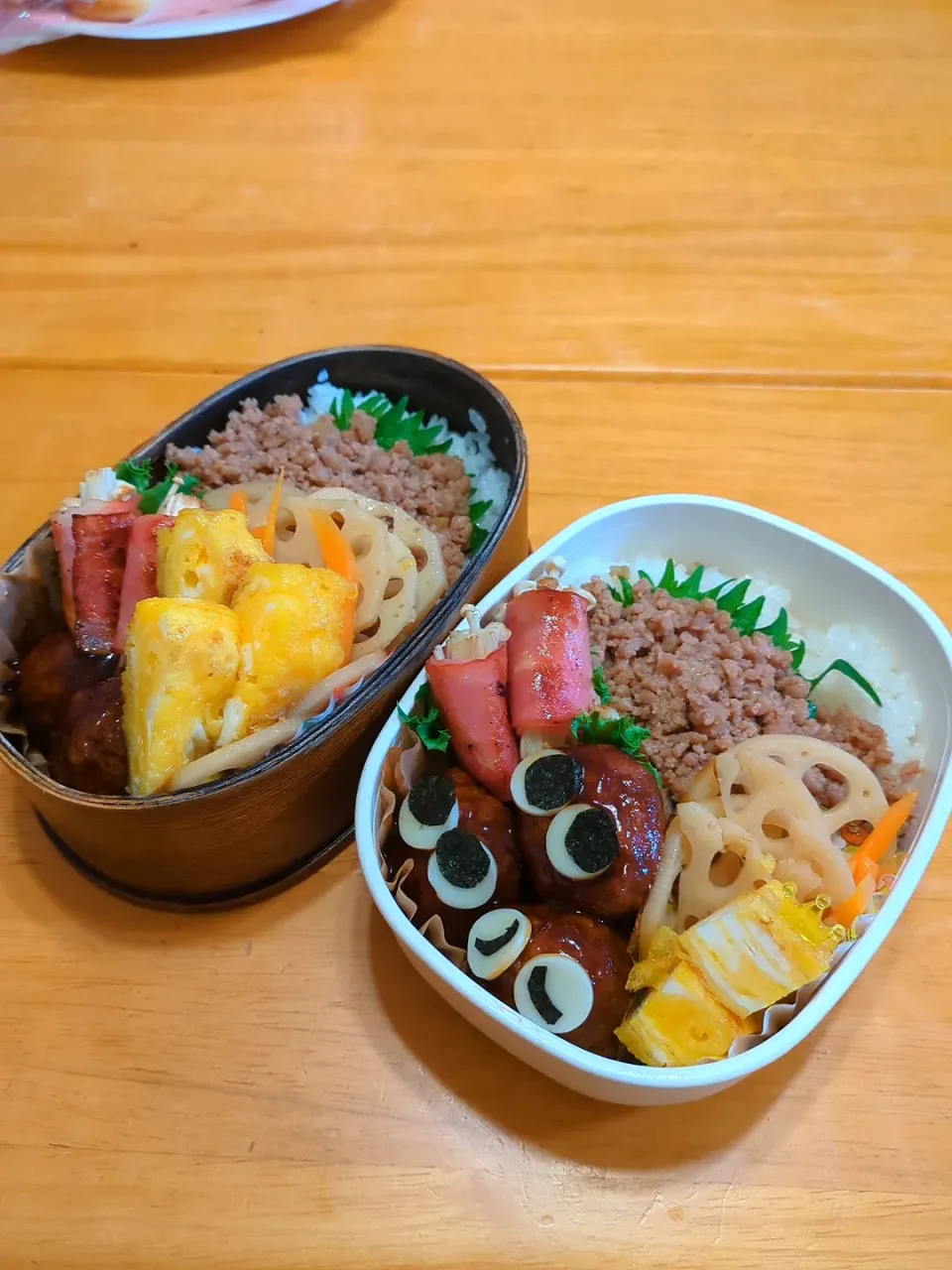 そぼろド～ン、肉団子ド～ン弁当|さやかさん