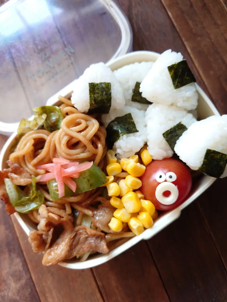 漢の…次女用🍱こにぎりモリモリ焼きそば弁当|ᵏᵒᵘさん