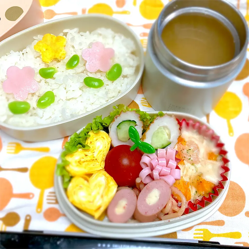 2024.5.14 お花弁当　お味噌汁|ママさん