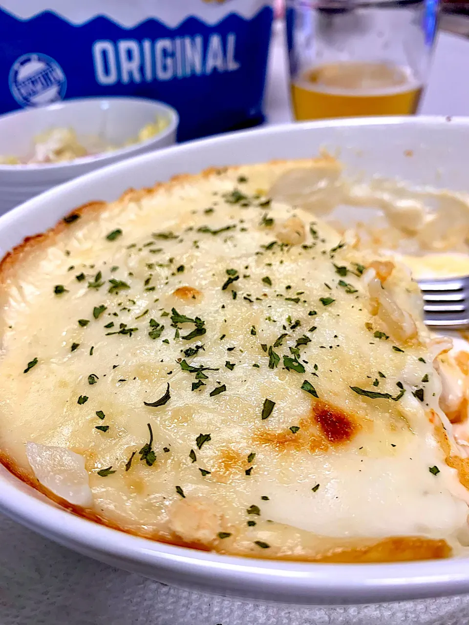 Snapdishの料理写真:Cheesy Baked Mashed Potatoes|gonbenさん