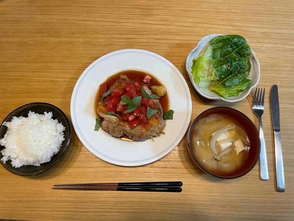 Snapdishの料理写真:チキンステーキのトマトポン酢かけ|ともさん