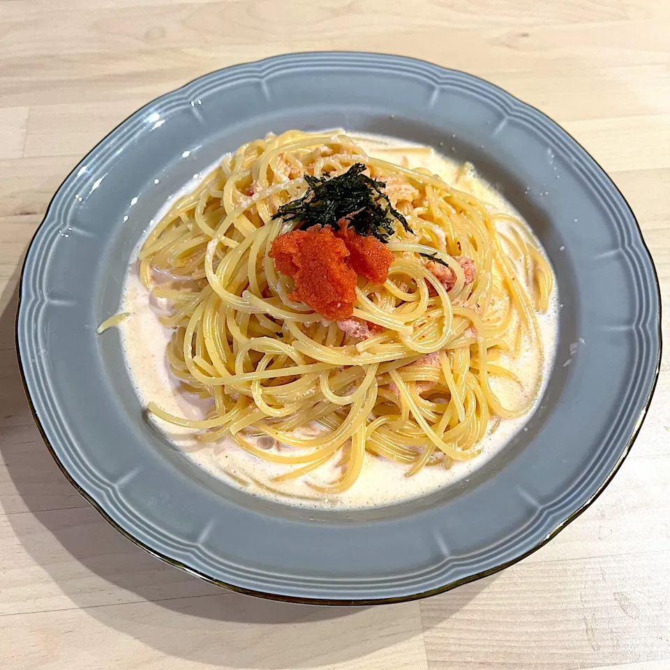 Snapdishの料理写真:明太クリームパスタ♡レシピ♡|かなさん