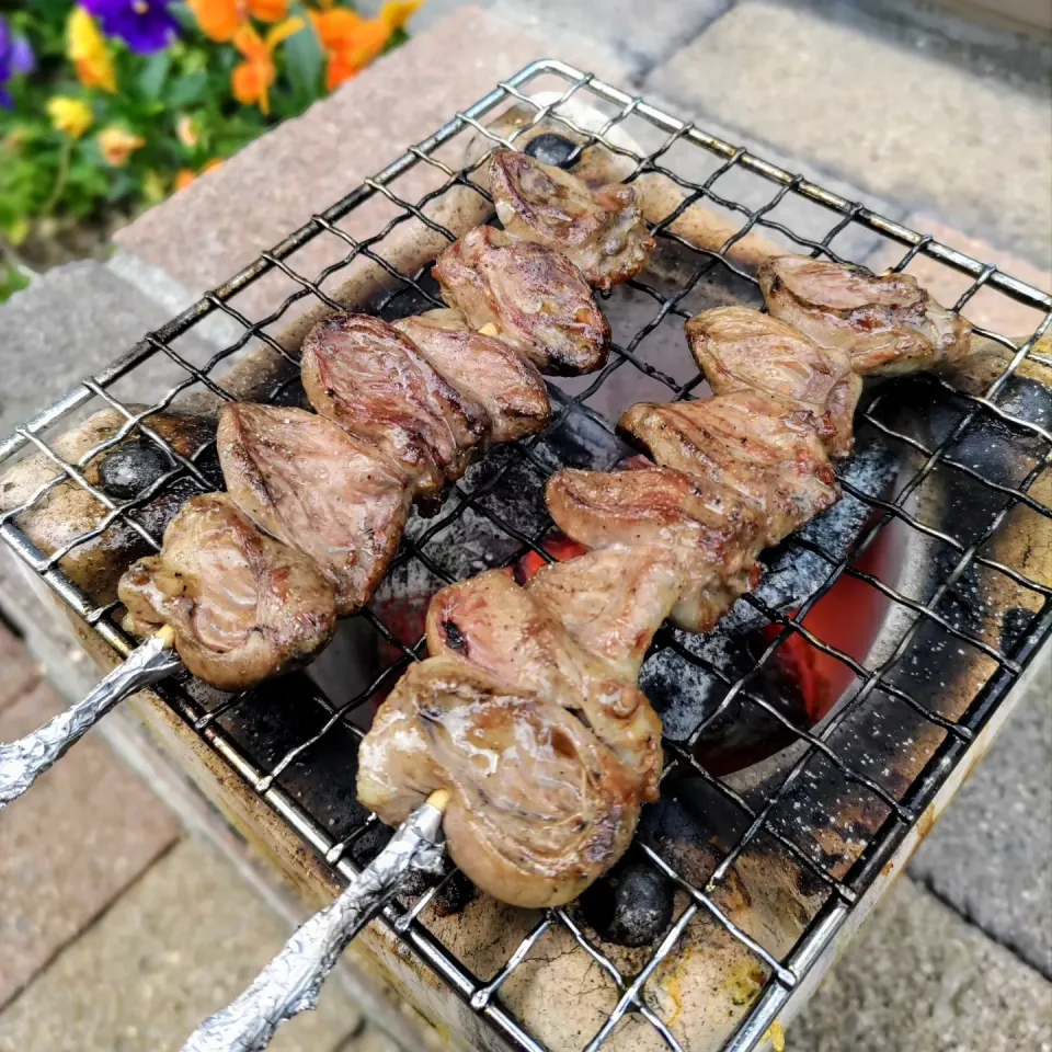 鶏ハツ串焼き|じゃじゃまるさん