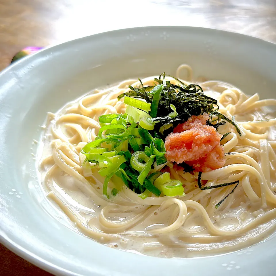 Snapdishの料理写真:かなさんの料理 明太クリームパスタ♡レシピ♡|くまちゃんさん