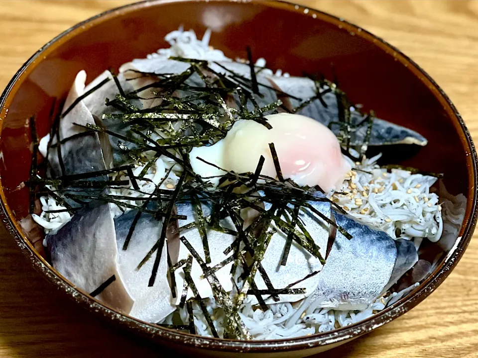 Snapdishの料理写真:☆〆鯖しらす丼|まぁたんさん