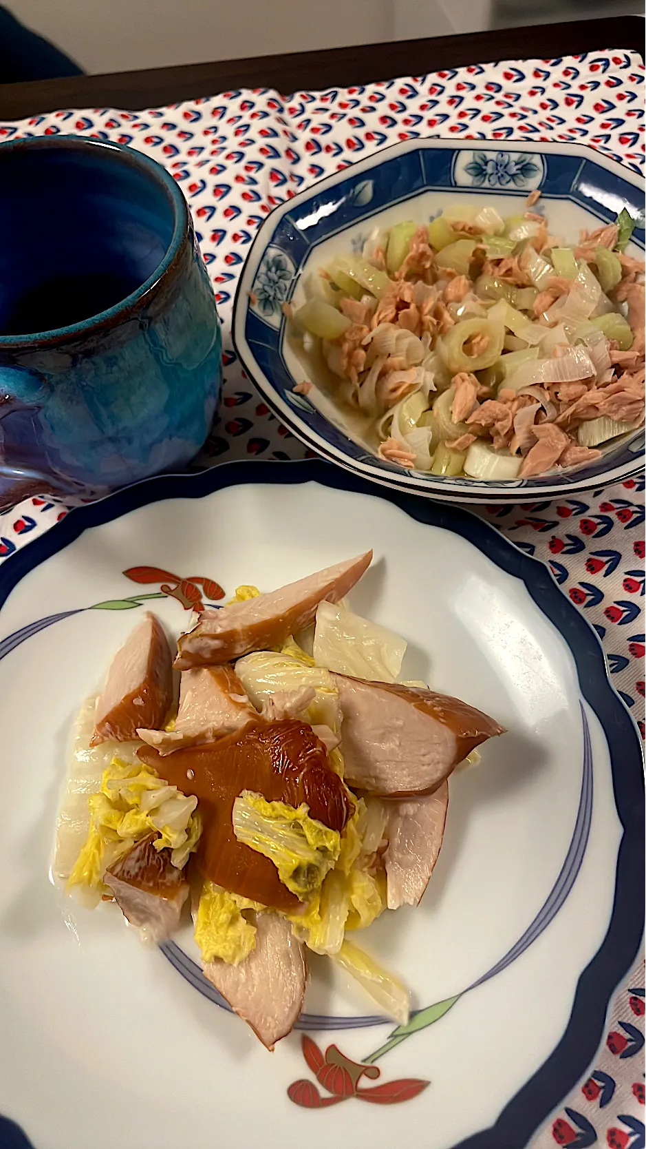 スモークサラダチキンと白菜のあえもの、無限ネギ|Emaの自炊日記さん