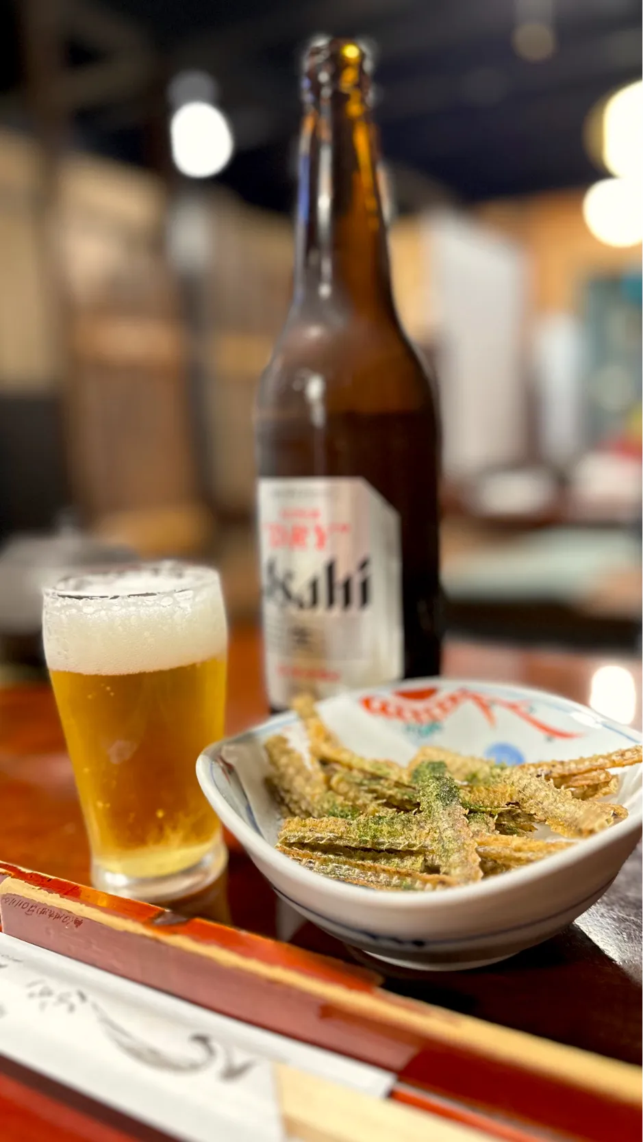 Snapdishの料理写真:ビールと鰻の骨|あやごはん( ͡σ̴̶̷̤. ͡σ̴̶̷̤)ෆ⃛さん