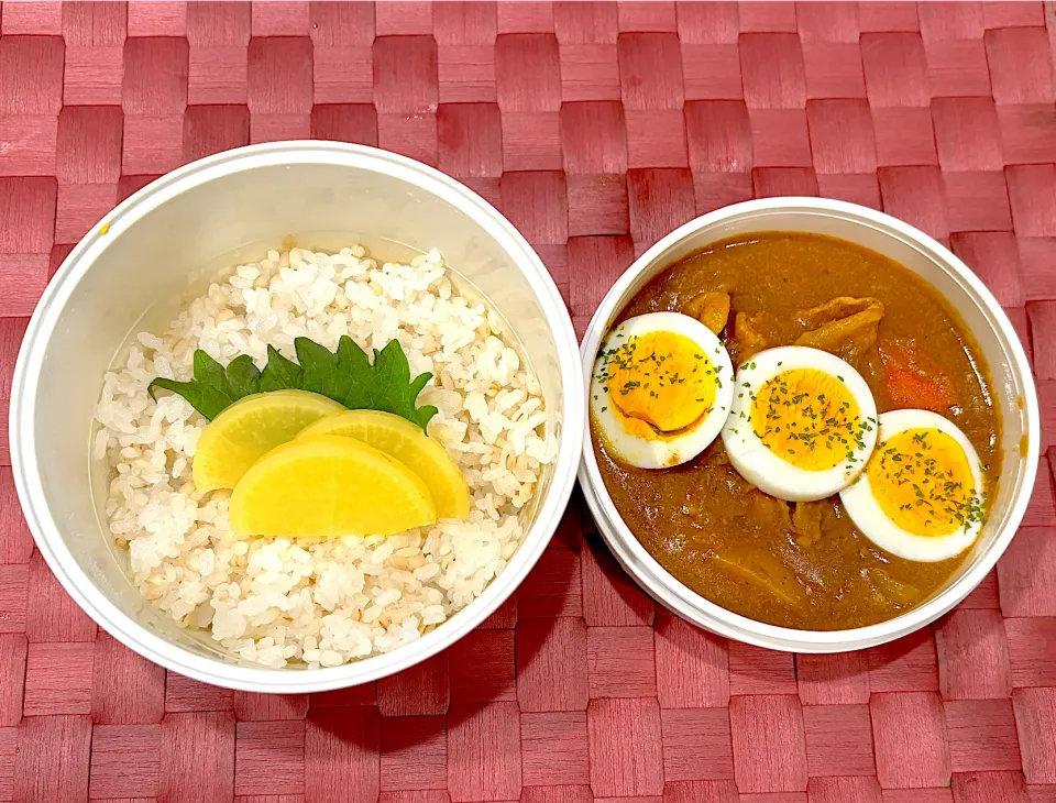 Snapdishの料理写真:中学生息子のお弁当🍱 カレーライス弁当🍱🍛|Snow10さん