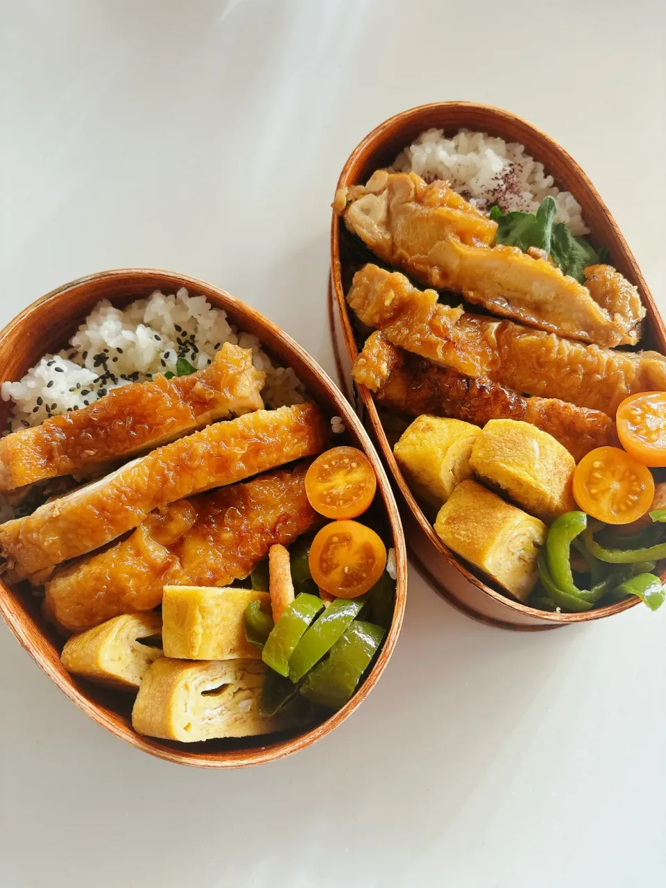 ダブル高校男子弁当|さとぼさん