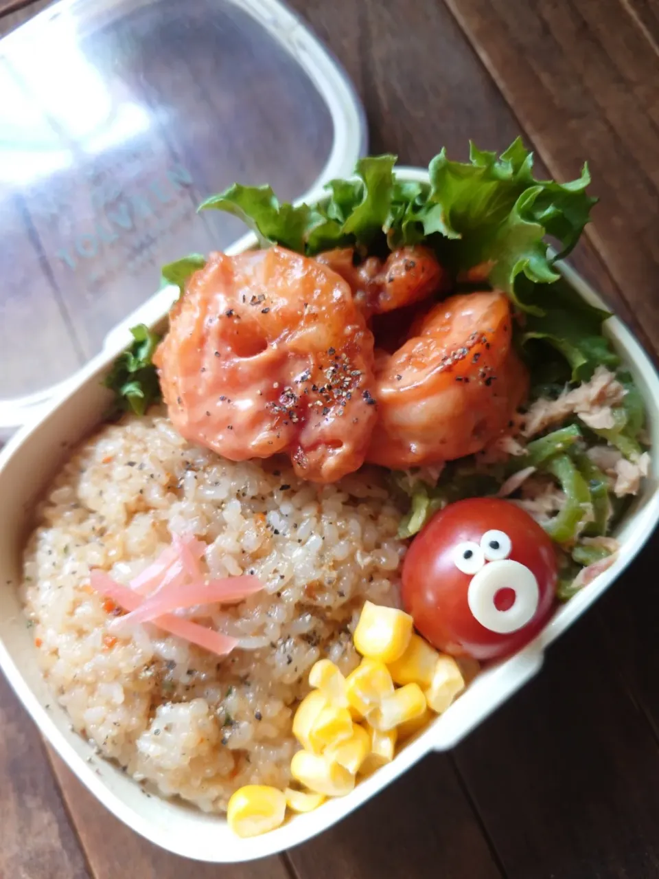 漢の…次女用🍱チャーハンとエビマヨの中華弁当|ᵏᵒᵘさん