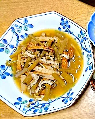 芋🍠の茎の煮物|🐈⸒⸒⸒⸒つるのダンス🐈🐾さん