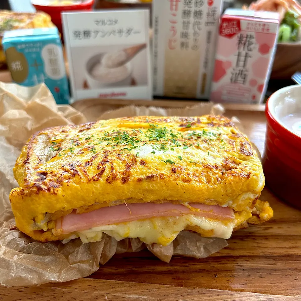 甘こうじで韓国発ワンパントースト風🍞|由美さん