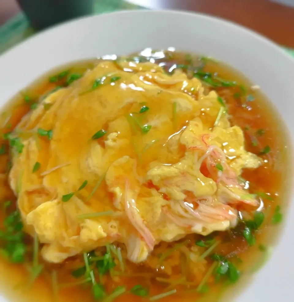 残り物で炒飯カニ玉天津丼|マイキーさん