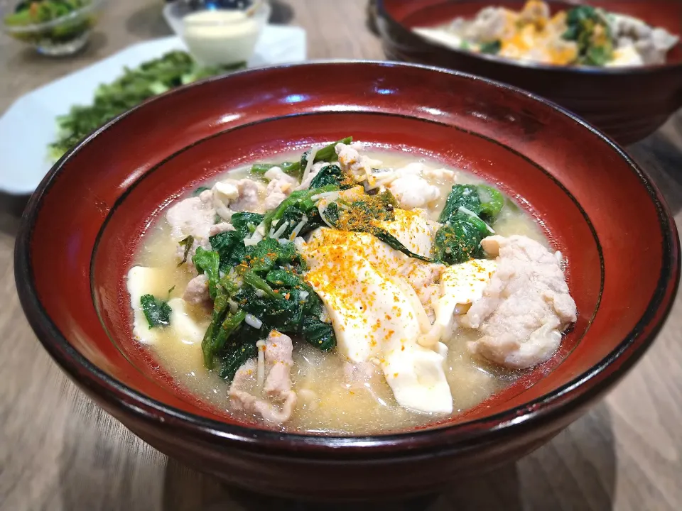 しどけと豚肉の味噌煮|古尾谷りかこさん