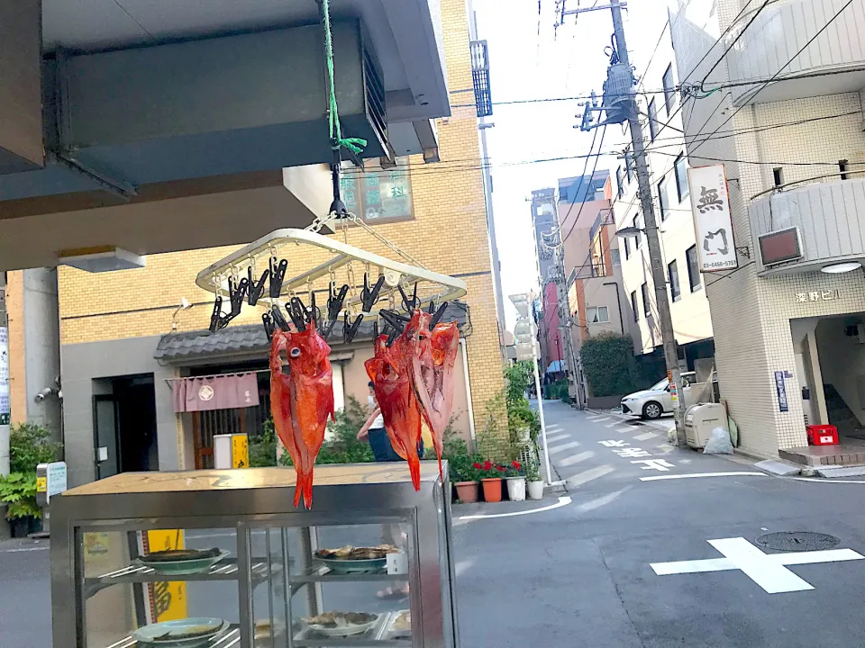 近所の魚屋さんの金目鯛干物|織衣（おかま）さん