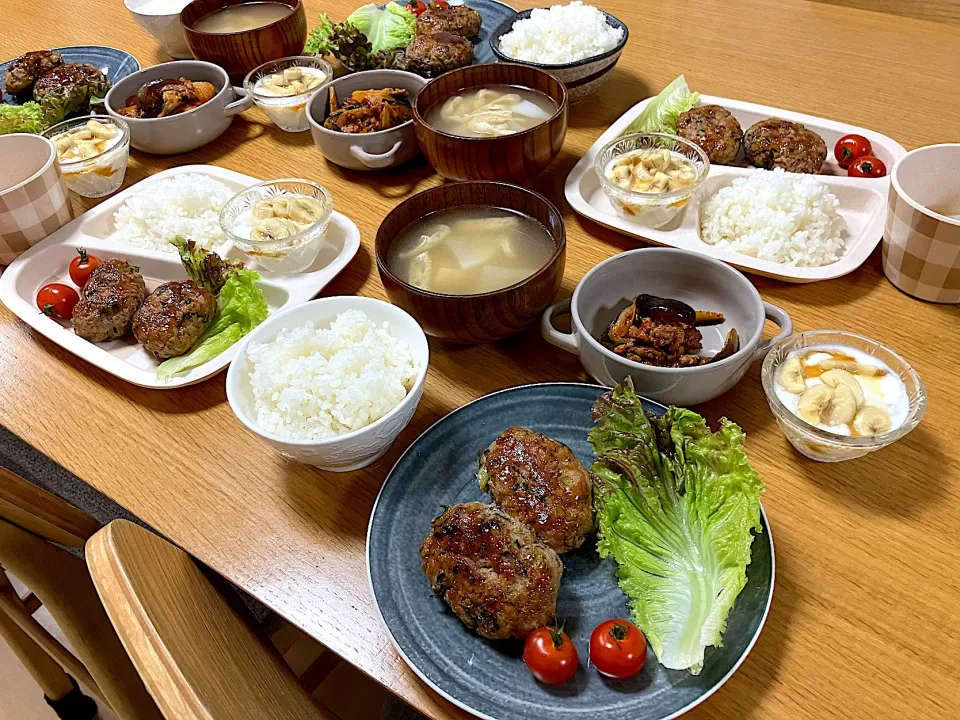 ＊大根の皮と葉っぱ入りつくね🌿＆茄子と挽肉のキムチ炒め🍆＊|＊抹茶＊さん