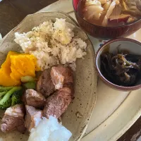 Snapdishの料理写真:ラムのひとくちステーキ|Kayotabemonoさん