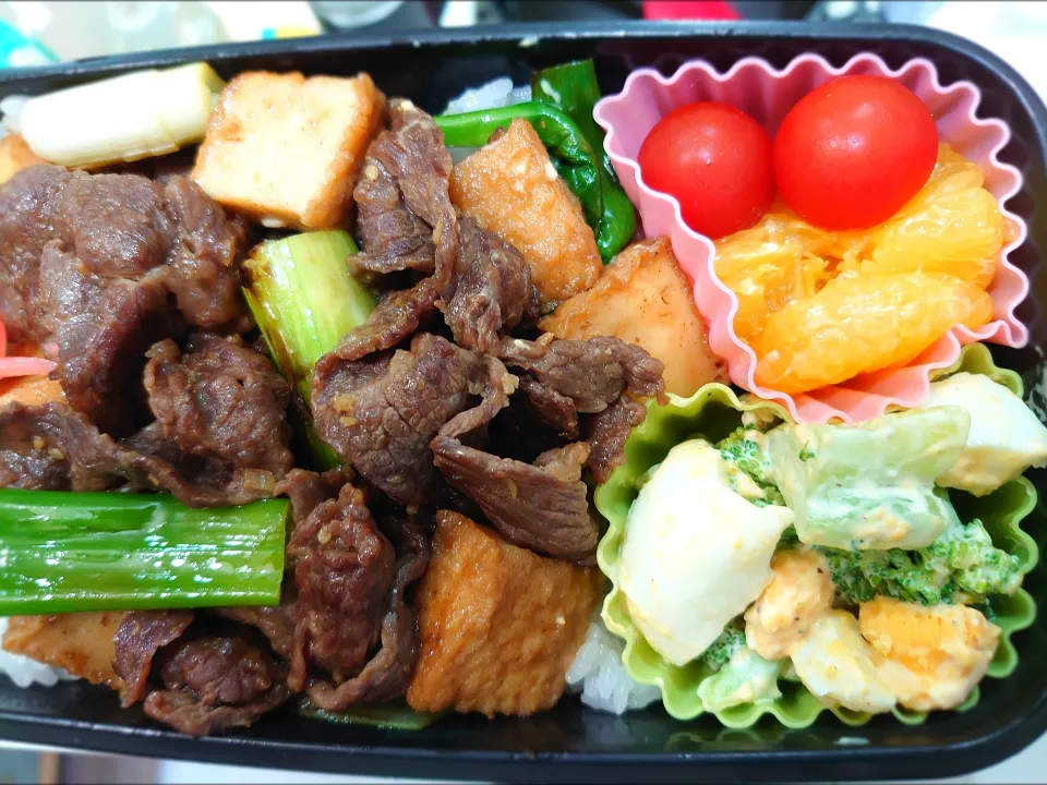 牛肉と厚揚げ炒め煮弁当|to coさん