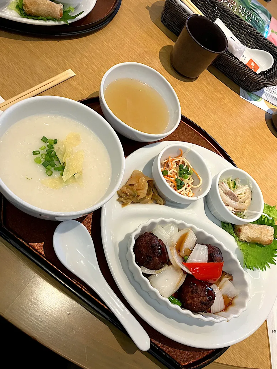 週替ランチ　肉団子甘酢掛け　中華粥|Yukityさん