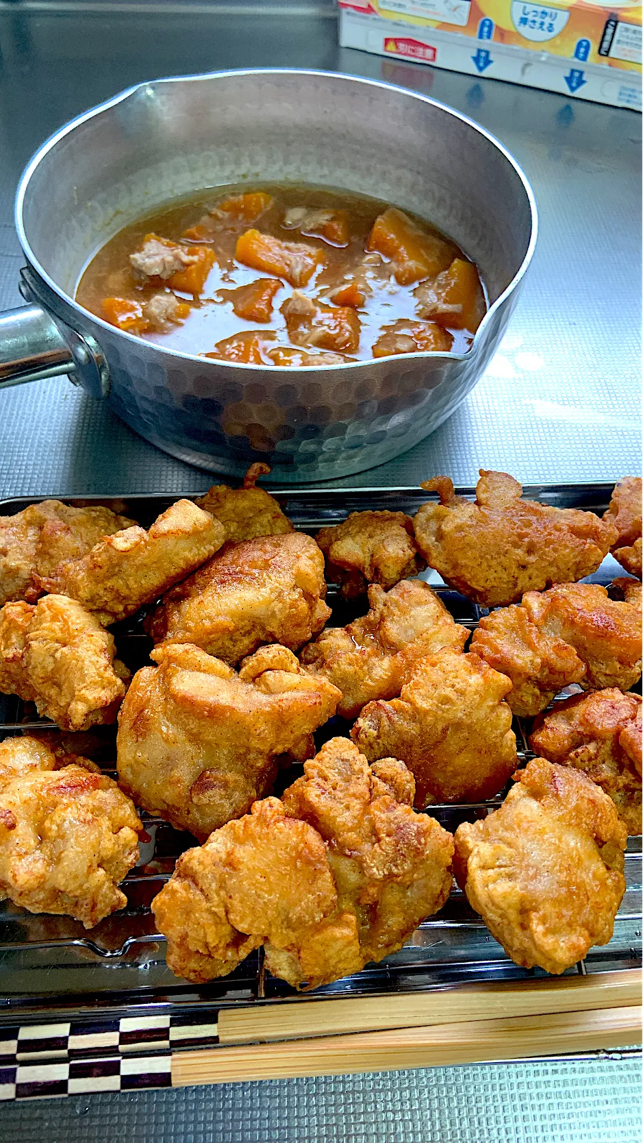 唐揚げとツナカボ|けるかみさちおさん