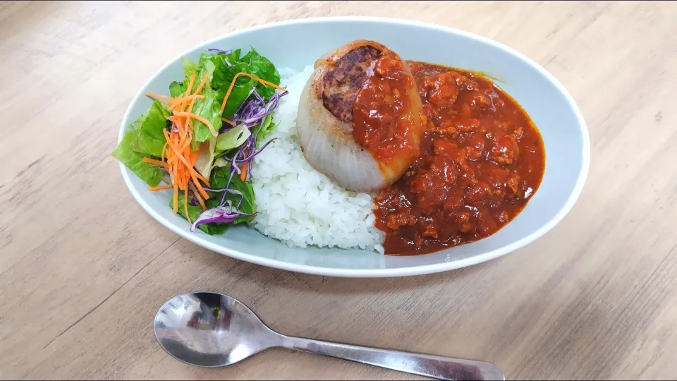 新玉ねぎハンバーグカレー|akeaさん