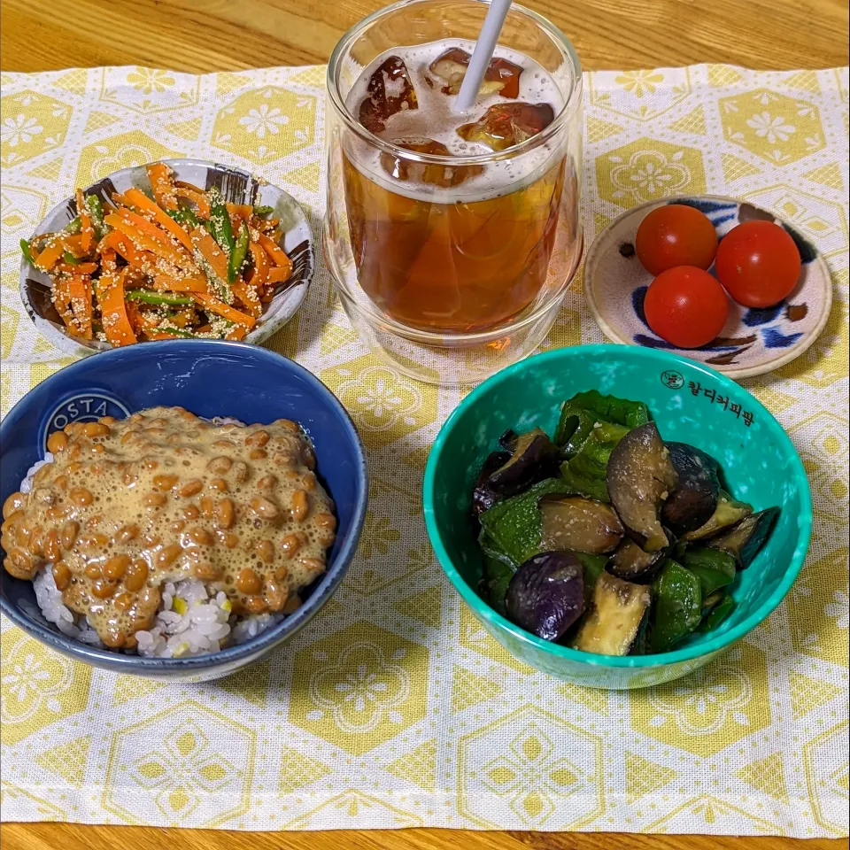 茄子ピー味噌炒めと明太子炒め|柊さん