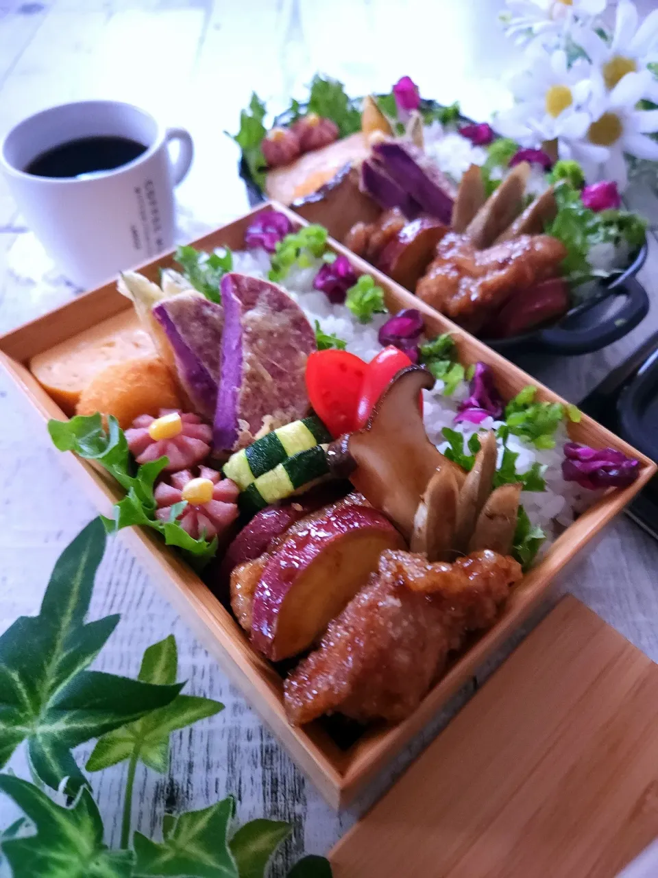 Snapdishの料理写真:鶏肉と根菜の甘酢炒め弁当|sugar beansさん