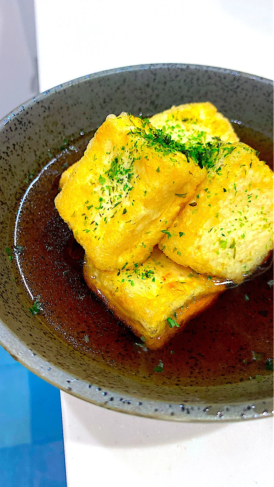 水切り豆腐のむっちり揚げ出し豆腐😋|ひとさんさん