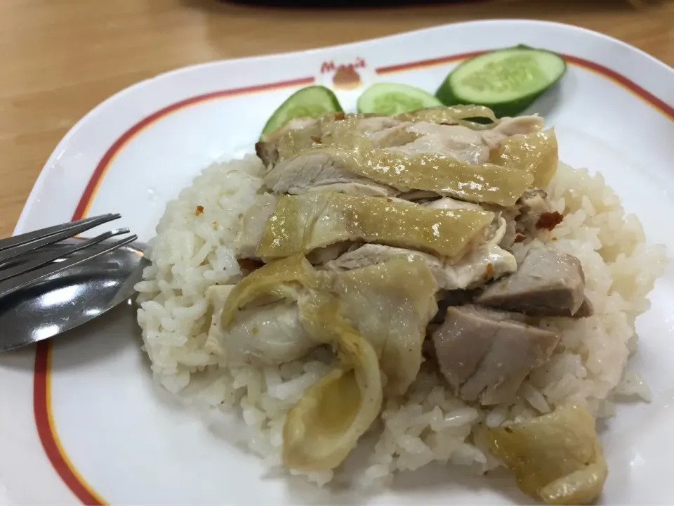 タイ🇹🇭バンコクのドムアン空港の外のクーポン食堂でカオマンガイ　なかなか美味しい😋|Mikoshiba Kazutoshiさん