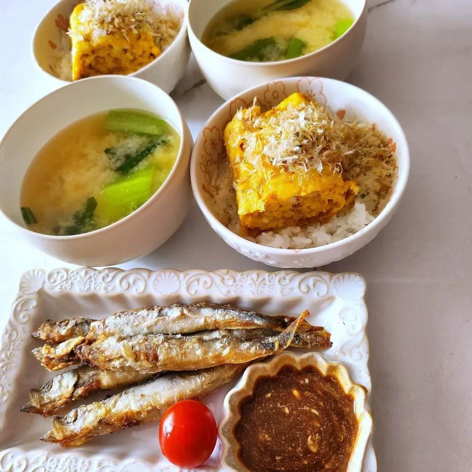 Snapdishの料理写真:ししゃも竜田揚げ定食|Sakuraさん